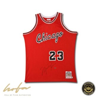 MICHAEL JORDAN 1984-1985 RED ROOKIE MITCHELL & NESS BULLS JERSEY