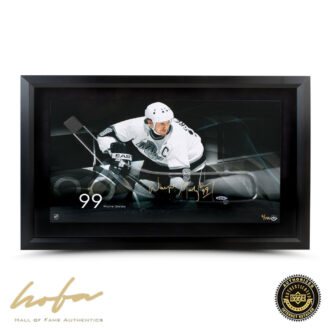 WAYNE GRETZKY LOS ANGELES KINGS "MOTION" ACRYLIC STICK BLADE 20x12 - FRAMED