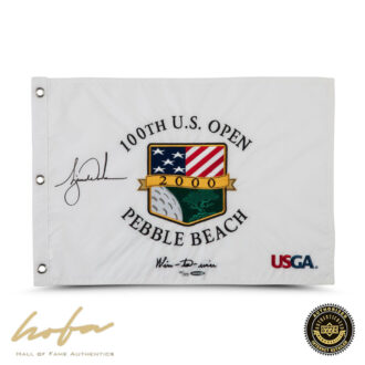 TIGER WOODS 2000 U.S. OPEN PIN FLAG INSCRIBED 'WIN-TO-WIN' -L500