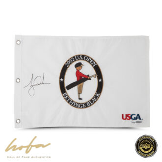 TIGER WOODS 2002 U.S. OPEN PIN FLAG -L500