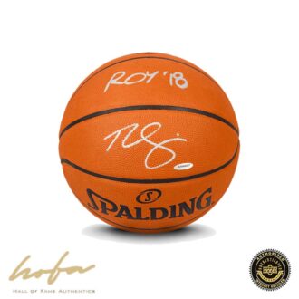 BEN SIMMONS AUTOGRPAHED & INSCRIBED "ROY '18" AUTHENTIC SPALDING BASKETBALL L-125