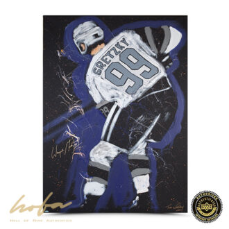 WAYNE GRETZKY AUTOGRAPHED TIM DECKER ORIGINAL SPEED PAINTING CANVAS 1/1