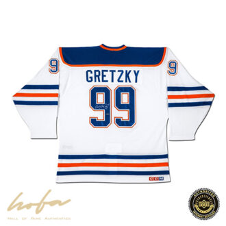 WAYNE GRETZKY EDMONTON OILERS 'HEROES OF HOCKEY' WHITE CCM JERSEY
