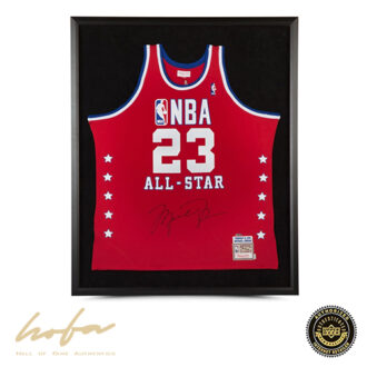 MICHAEL JORDAN 1989 ALL STAR MITCHEL & NESS RED JERSEY - FRAMED
