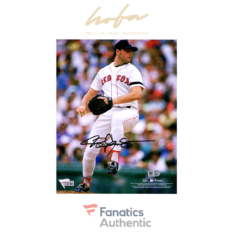 Roger Clemens Boston Red Sox Autographed 8 x 10 Pitching Photograph