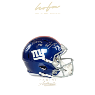 SAQUON BARKLEY AUTOGRAPHED NEW YORK GIANTS SPEED REPLICA HELMET WITH "2018 NFL ROY" INSCRIPTION ~LIMITED EDITION TO 126~