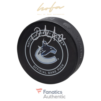 Daniel Sedin Vancouver Canucks Autographed Official Game Puck