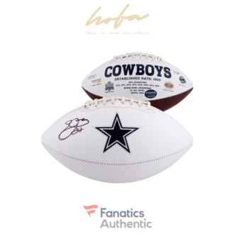 Emmitt Smith Dallas Cowboys Autographed White Panel Football