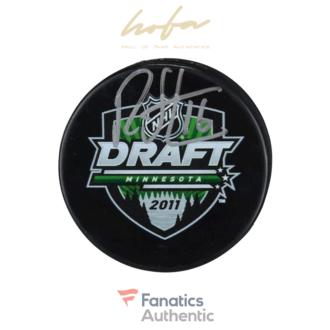 Ryan Strome New York Rangers Autographed 2011 NHL Draft Logo Hockey Puck