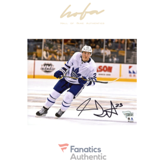 Travis Dermott Toronto Maple Leafs Autographed 8 x 10 White Jersey Skating Photograph