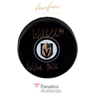 William Karlsson Vegas Golden Knights Autographed Hockey Puck with Wild Bill Inscription