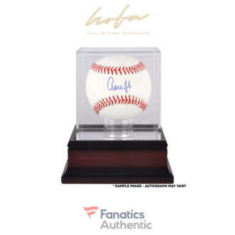 Aaron Judge New York Yankees Autographed Baseball and Mahogany Display Case