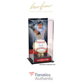 Aaron Judge New York Yankees Autographed Baseball and Sublimated Display Case with Image