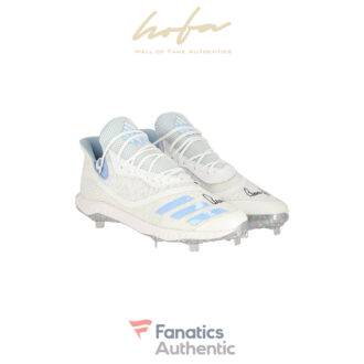 Aaron Judge New York Yankees Autographed Player-Issued White and Blue Adidas Cleats from the 2020 MLB Season