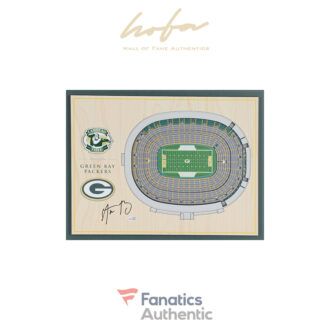 Aaron Rodgers Green Bay Packers Autographed 17" x 13" Lambeau Field 5-Layer Stadium View 3D Wall Art