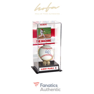 Albert Pujols Los Angeles Angels Autographed Baseball and Sublimated 5th on All-Time Home Run List Display Case