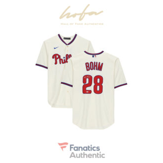 Alec Bohm Philadelphia Phillies Autographed Cream Nike Replica Jersey