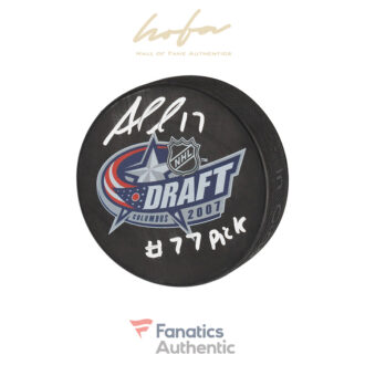 Alex Killorn Tampa Bay Lightning Autographed 2007 NHL Draft Logo Hockey Puck with "#77 Pick" Inscription