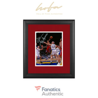 Allen Iverson Philadelphia 76ers Framed Autographed 8" x 10" Passing Photograph with "The Answer" Inscription