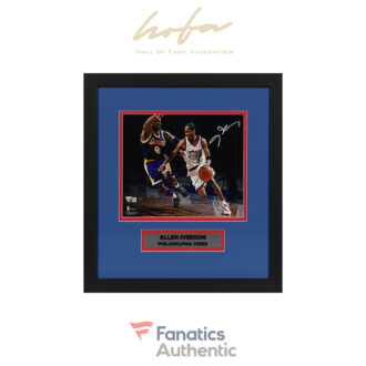 Allen Iverson Philadelphia 76ers Framed Autographed 8" x 10" vs. Kobe Photograph with Nameplate