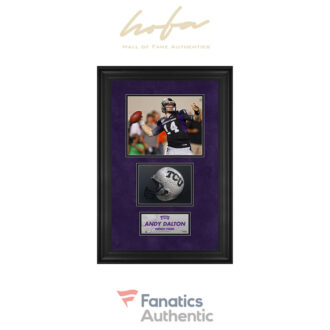 Andy Dalton TCU Horned Frogs Framed Autographed Mini Helmet Shadowbox