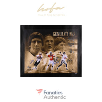 Archie, Peyton & Eli Manning Autographed 20" x 24" Manning Family Generations Canvas