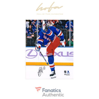 Artemi Panarin New York Rangers Autographed 8" x 10" Leg Kick Goal Celebration Photograph