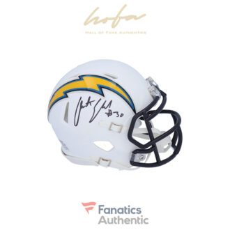 Austin Ekeler Los Angeles Chargers Autographed Riddell Flat White Alternate Speed Mini Helmet