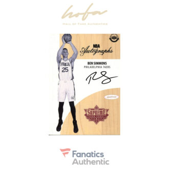 Ben Simmons Philadelphia 76ers Autographed Black and White Game Used Supreme Hard Court - Upper Deck