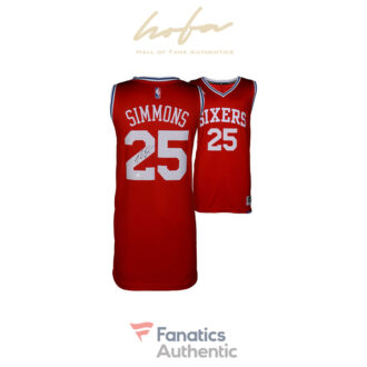 Ben Simmons Philadelphia 76ers Autographed Red Alternate Jersey - Upper Deck