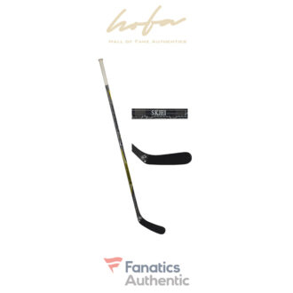 Brady Skjei New York Rangers Autographed Game-Used Black and Yellow Bauer Stick from the 2017-18 NHL Season