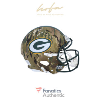 Brett Favre Green Bay Packers Autographed Riddell Camo Alternative Speed Authentic Helmet
