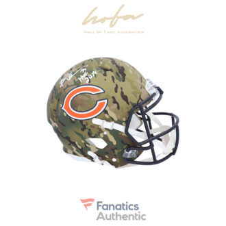 Brian Urlacher Chicago Bears Autographed Riddell Camo Alternate Speed Authentic Helmet with "HOF 18" Inscription