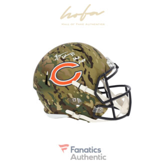 Brian Urlacher Chicago Bears Autographed Riddell Camo Alternate Speed Replica Helmet with "HOF 2018" Inscription