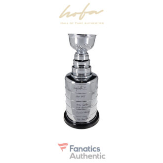 Bryan Trottier New York Islanders Autographed 2' Replica Stanley Cup with Multiple Inscriptions