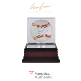 Cal Ripken Baltimore Orioles Autographed Baseball and Mahogany Baseball Display Case