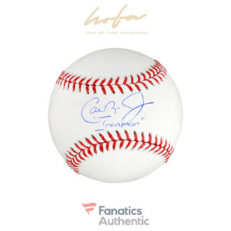Cal Ripken Jr Baltimore Orioles Autographed Baseball with "Iron Man" Inscription