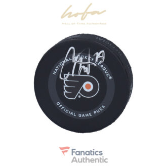 Carter Hart Philadelphia Flyers Autographed 2019 Model Official Game Puck