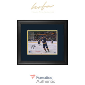Casey Mittelstadt Buffalo Sabres Framed Autographed 8" x 10" Blue Jersey Goal Celebration Photograph