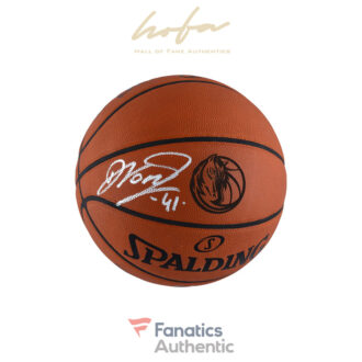 Dirk Nowitzki Dallas Mavericks Autographed Spalding Laser Engraved Official NBA Game Basketball