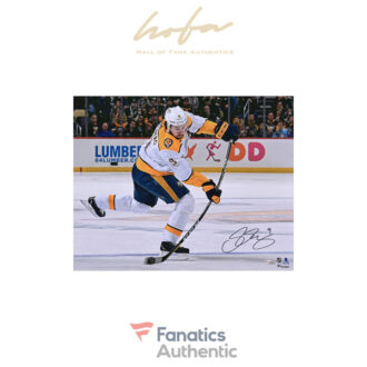 Filip Forsberg Nashville Predators Autographed 16" x 20" White Jersey Shooting Photograph