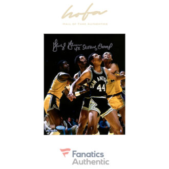 George Gervin San Antonio Spurs Autographed 8" x 10" vs. Lakers Photograph with "4x Scoring Champ" Inscription