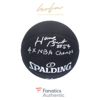 Horace Grant Chicago Bulls Autographed Black Spalding Indoor/Outdoor Basketball with "4x NBA Champ" Inscription