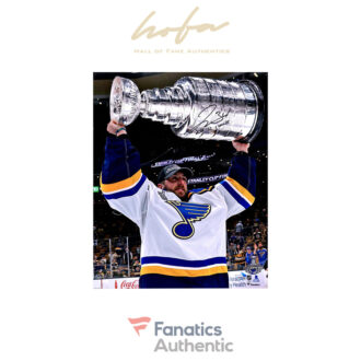 Jake Allen St. Louis Blues Autographed 16" x 20" 2019 Stanley Cup Champions Raising Cup Photograph with "2019 SC Champs" Inscription