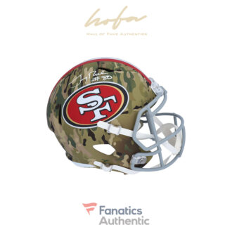 Jerry Rice San Francisco 49ers Autographed Riddell Camo Alternate Speed Replica Helmet
