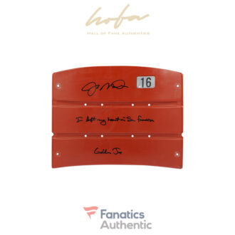 Joe Montana San Francisco 49ers Autographed Authentic Seatback from Candlestick Park with "I Left My Heart in SF! & Golden Joe" Inscription - Limited Edition of 49