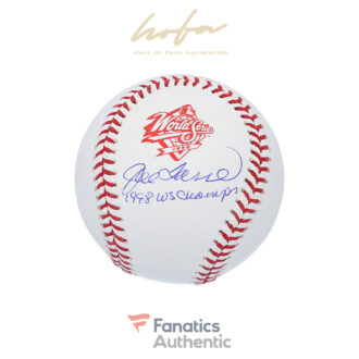 Joe Torre New York Yankees Autographed 1998 World Series Logo Baseball with "1998 WS Champs" Inscription