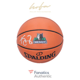Kevin Garnett Minnesota Timberwolves Autographed Spalding 1996-08 Team Logo Basketball - Silver Ink