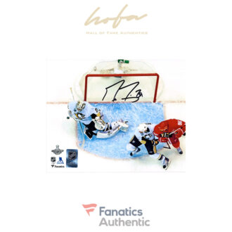 Marc-Andre Fleury Pittsburgh Penguins Autographed 8" x 10" 2009 NHL Stanley Cup Finals Game 7 Series-Clinching Save Photograph