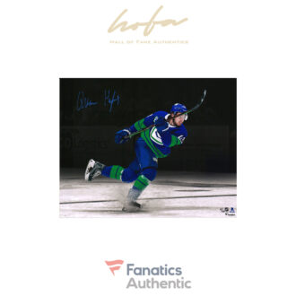 Quinn Hughes Vancouver Canucks Autographed 11" x 14" Alternate Jersey Shooting Spotlight Photograph - Limited Edition of 20